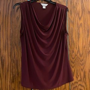 Christopher & Banks Size Large Sleeveless Camisole Burgundy